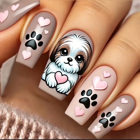 Other - Dog Fake Press On Nails NWT
